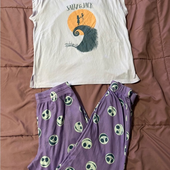 Disney Sally & Jack Pajama Set - White and Purple - Picture 2 of 9